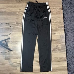 Adidas black track pants, size S